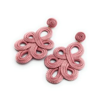 Boucles d'oreilles flamenco longues et légères · Rose clair 2