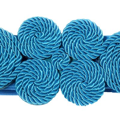 Elastic Silk Cord Belt Light Blue