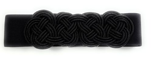 Cinturón Elástico Nudos · Negro