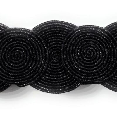 Cinturón Elástico Círculos · Negro