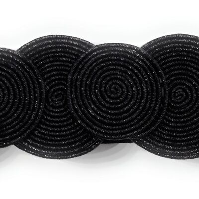 Ceinture Élastique Cercles Noir
