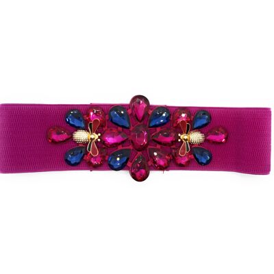 Exclusive Crystal Party Belt Fuchsia