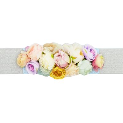 Flower Belt Silver Pastels
