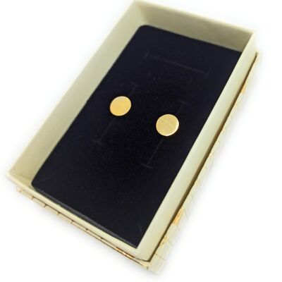 Golden Stud Earrings Circle