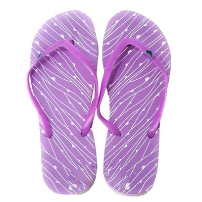 Women's Flip Flops Lilac Lines