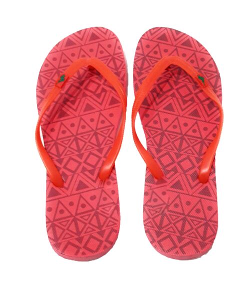 Chanclas de Mujer · Rectángulos Rojo