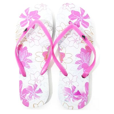 Women's Flip Flops Pink Hibiscus