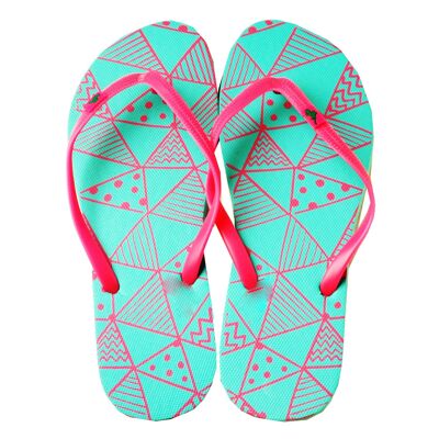 Damen Flip Flops Türkis