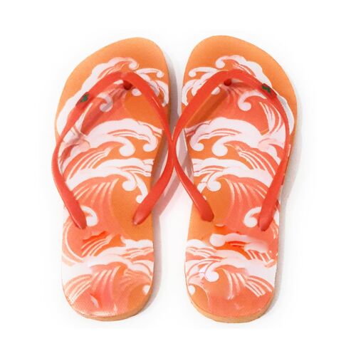 Chanclas de Mujer · Ola Naranja