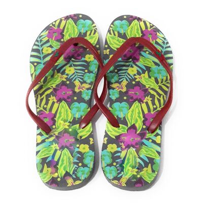 Women's Flip Flops Tropical Gray