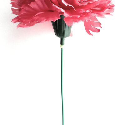 Clavel Flamenco Flor Pelo Ø9cm · Rosa