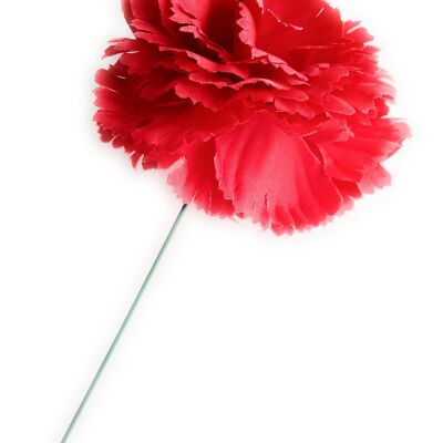 Clavel Flamenco Flor Pelo Ø9cm · Rojo