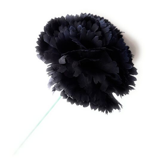 Clavel Flamenco Flor Pelo Ø9cm · Negro