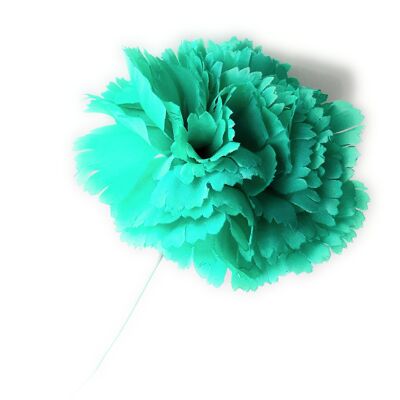 Fleur d'Oeillet Flamenco Cheveux Ø9cm Vert Émeraude