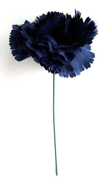 Fleur d'oeillet Flamenco Cheveux Ø9cm Bleu Marine 2