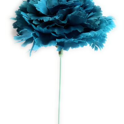 Clavel Flamenco Flor Pelo Ø9cm · Azul Cobalto