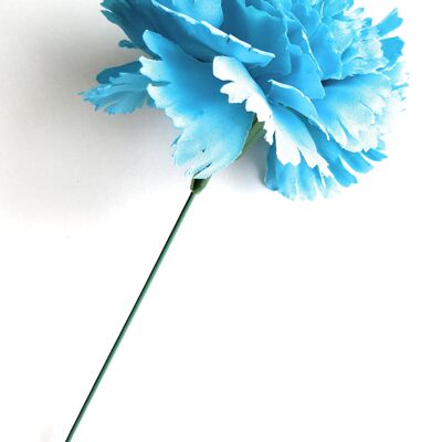 Flamenco Carnation Flower Hair Ø9cm Sky Blue