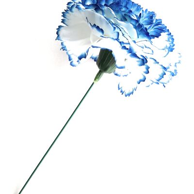 Fiore di Garofano Flamenco Capelli Ø9cm Blu Bianco