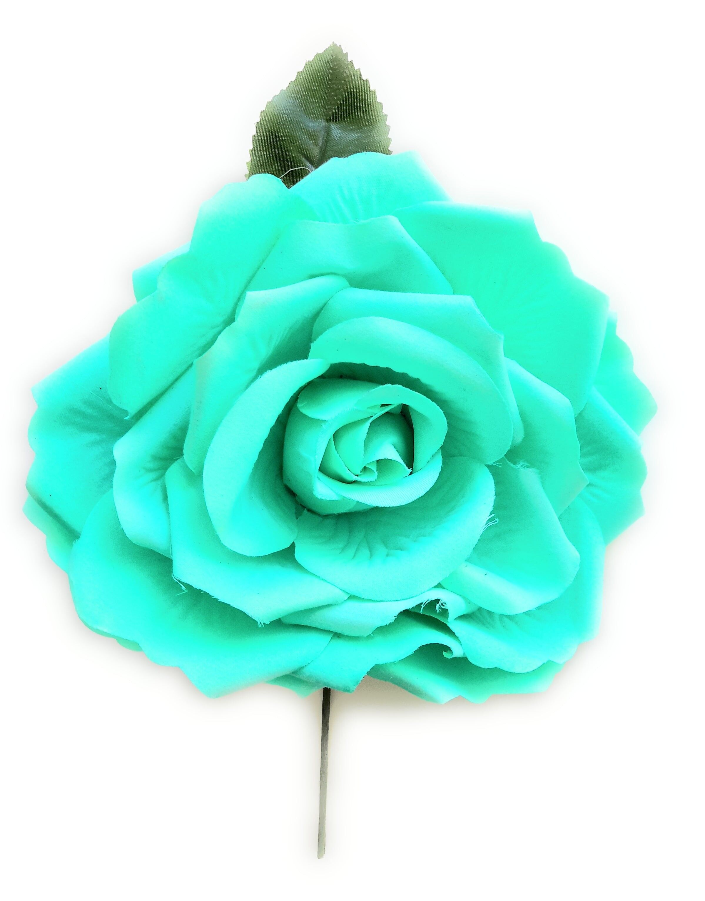 Fiore di flamenco a pelo grande Ø19cm Verde acqua