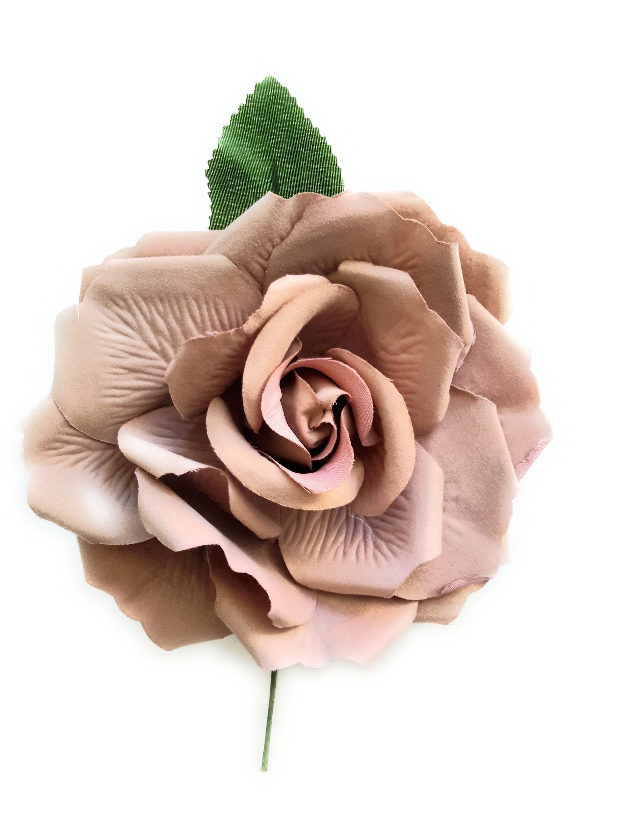 Fiore di flamenco per capelli grandi Ø19cm marrone chiaro