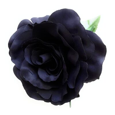 Flor Flamenca Pelo Grande Ø19cm · Negro