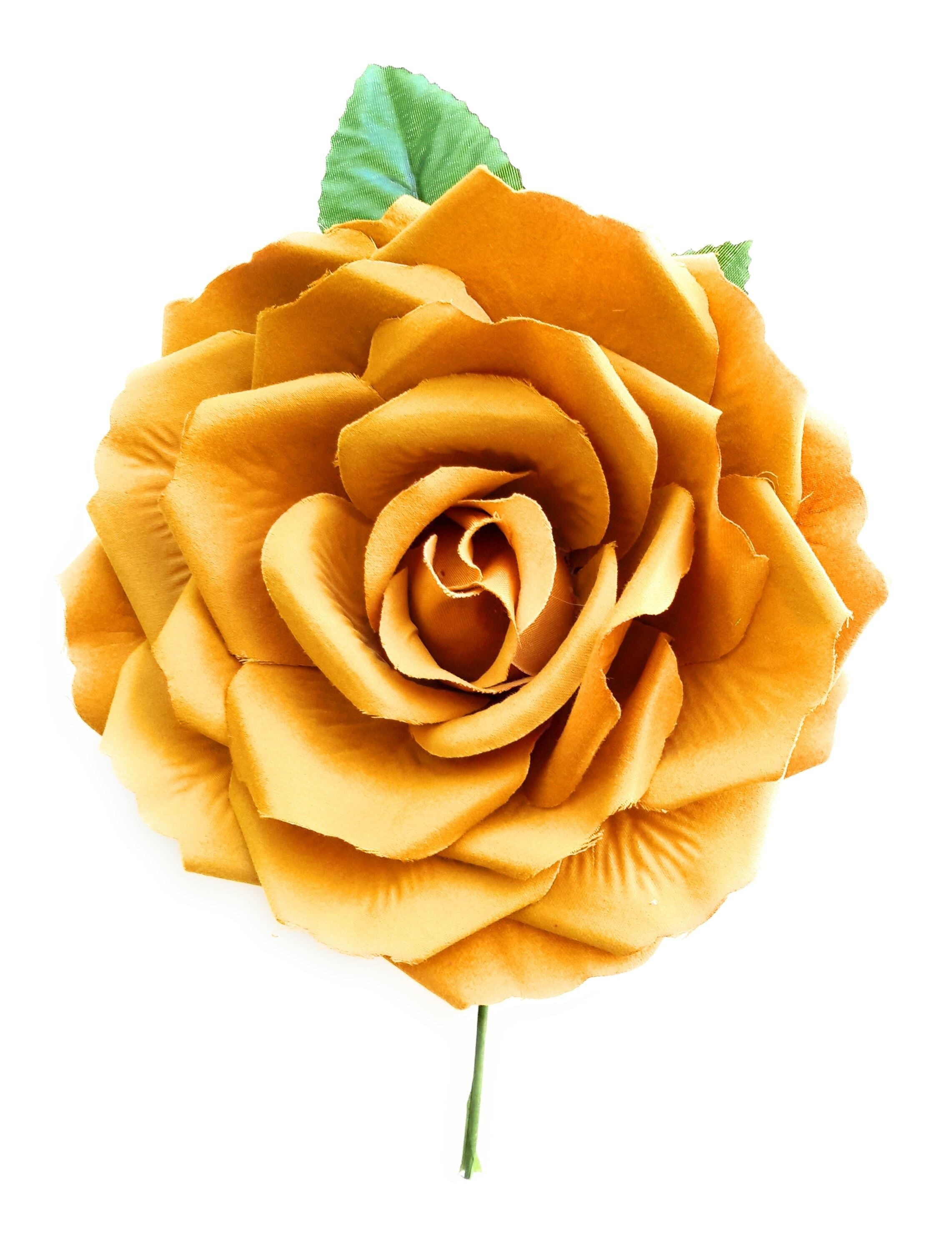 Fiore di Flamenco per Capelli Grandi Ø19cm Senape