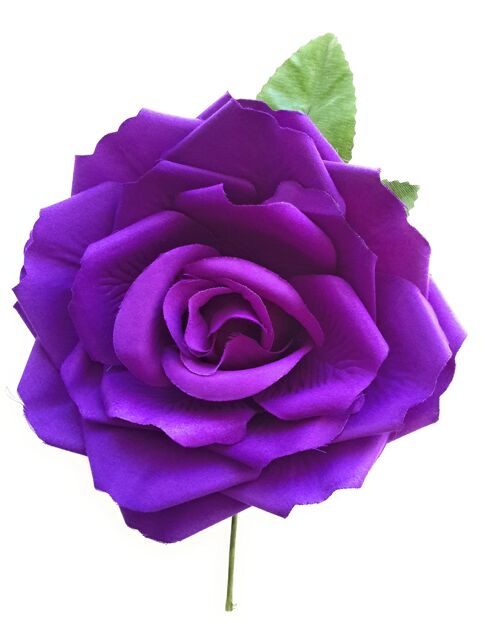 Flor Flamenca Pelo Grande Ø19cm · Morado