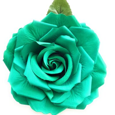 Große Haar-Flamenco-Blume Ø19cm Smaragdgrün