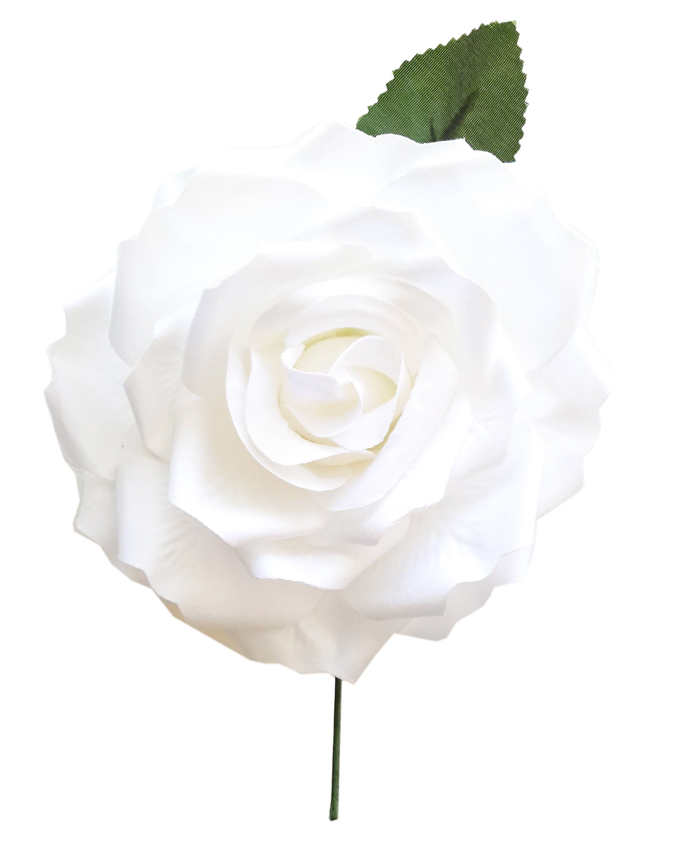 Fiore grande per capelli flamenco Ø19cm bianco