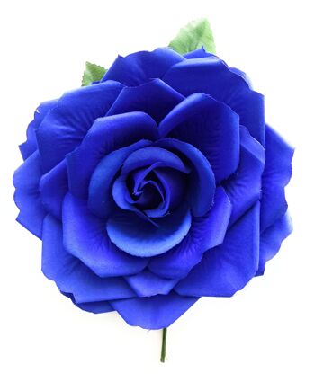 Grande Fleur Flamenco Cheveux Ø19cm Bleu
