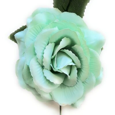 Mittleres Haar Flamenco-Blume Ø13cm Mintgrün