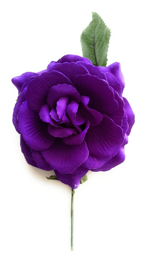 Flor Flamenca Pelo Mediana Ø13cm · Morado