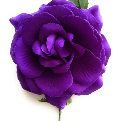 Flor Flamenca Pelo Mediana Ø13cm · Morado