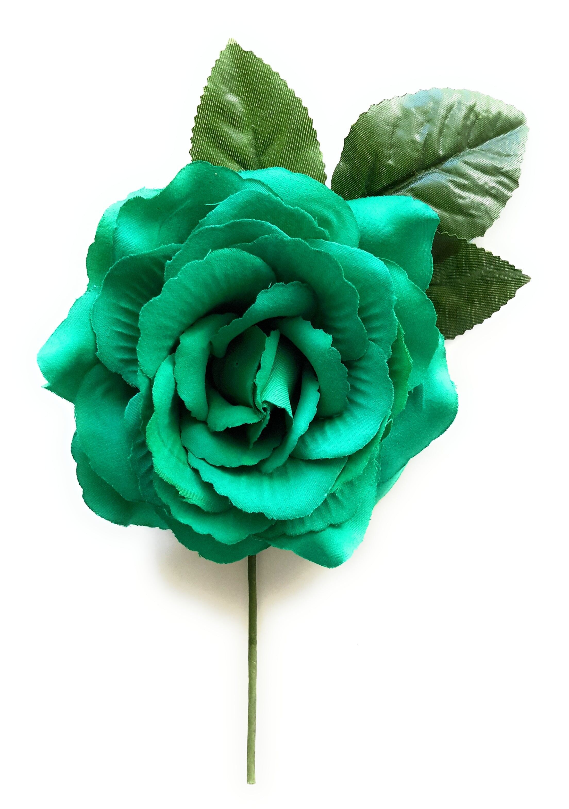 Fiore Flamenco Pelo Medio Ø13cm Verde Smeraldo