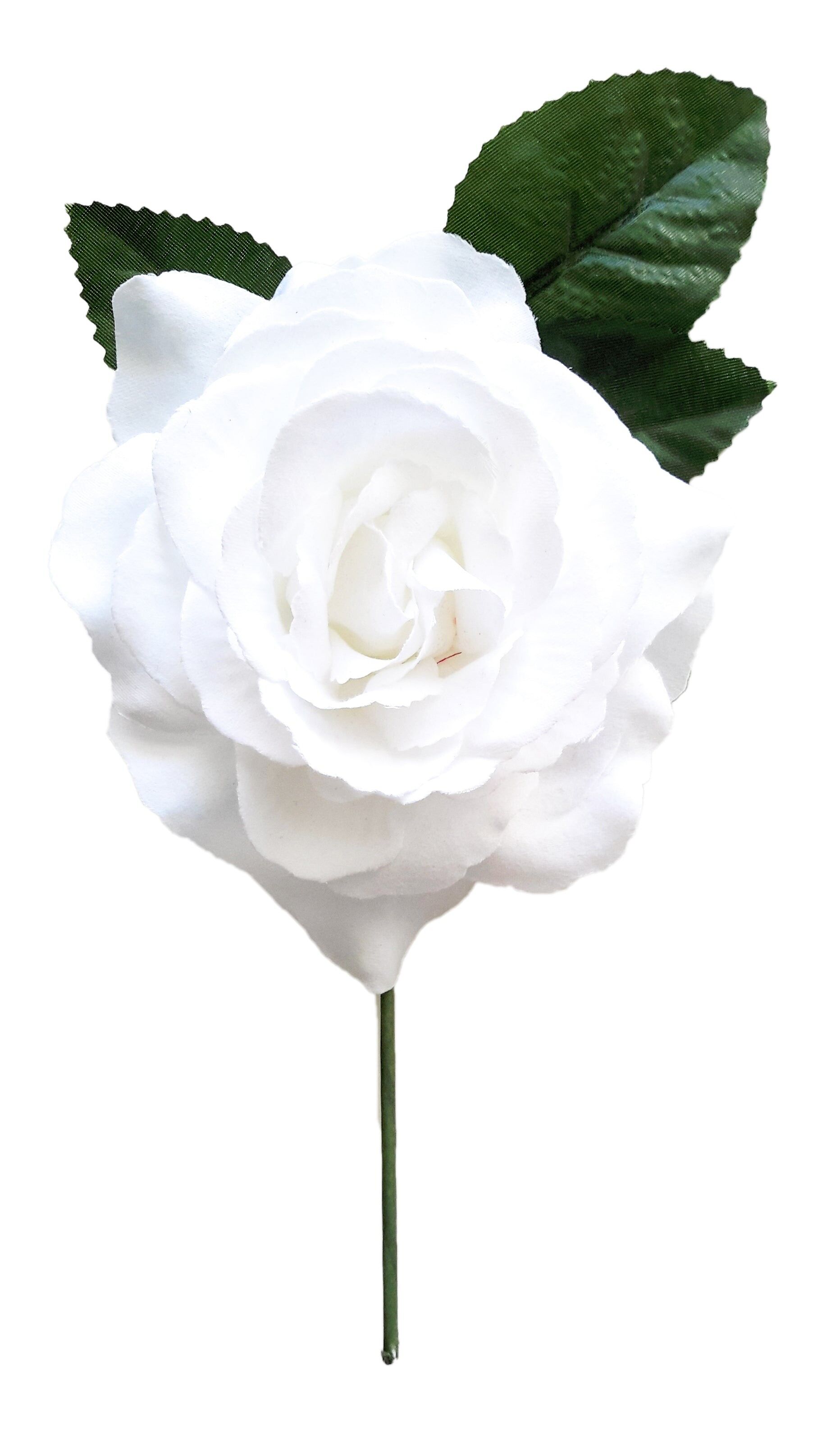 Fiore Flamenco Pelo Medio Ø13cm Bianco