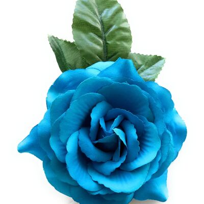 Medium Hair Flamenco Flower Ø13cm Cobalt Blue