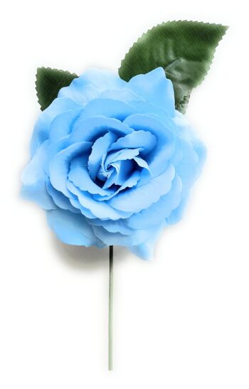 Fleur de Flamenco Cheveux Moyens Ø13cm Bleu Clair 1