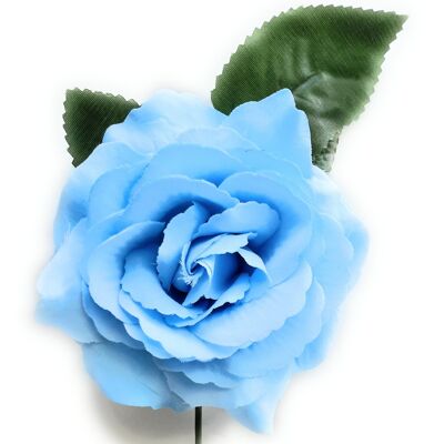 Medium Hair Flamenco Flower Ø13cm Light Blue