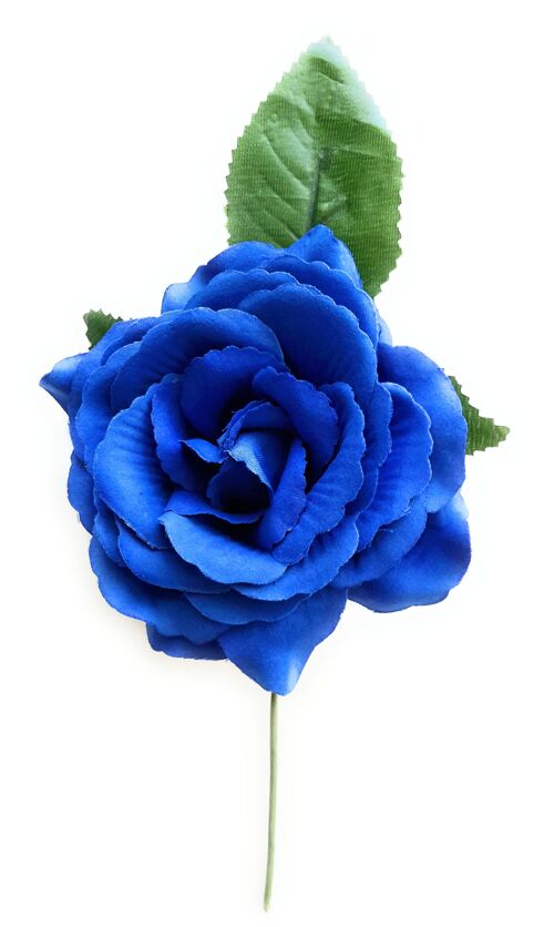 Flor Flamenca Pelo Mediana Ø13cm · Azul