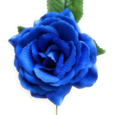 Fiore di flamenco a pelo medio Ø13cm Blu