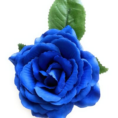 Mittleres Haar Flamenco-Blume Ø13cm Blau