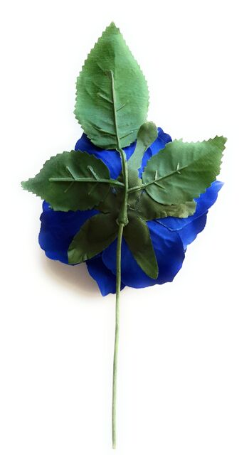 Fleur de Flamenco Cheveux Moyens Ø13cm Bleu 2