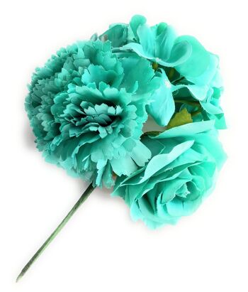 Bouquet Fleurs Flamenco Foire d'Avril Séville Turquoise 3