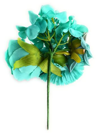 Bouquet Fleurs Flamenco Foire d'Avril Séville Turquoise 6