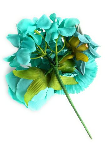 Bouquet Fleurs Flamenco Foire d'Avril Séville Turquoise 7