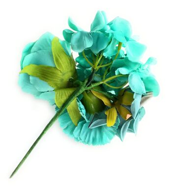 Bouquet Fleurs Flamenco Foire d'Avril Séville Turquoise 8