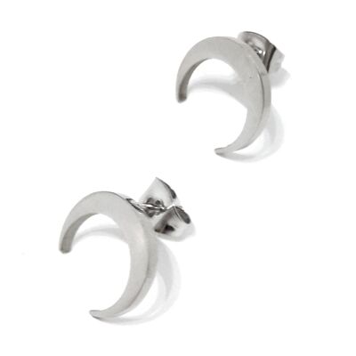 Boucles d'Oreilles Demi Lune Argent