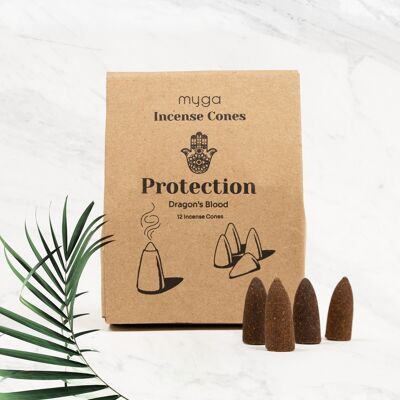 Protection - Dragons Blood - Incense Dhoop Cone
