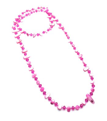 Collier Long Nacre Fuchsia 5