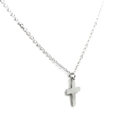 Silver Choker Cross Pendant